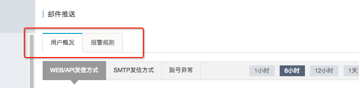 云监控服务页标签